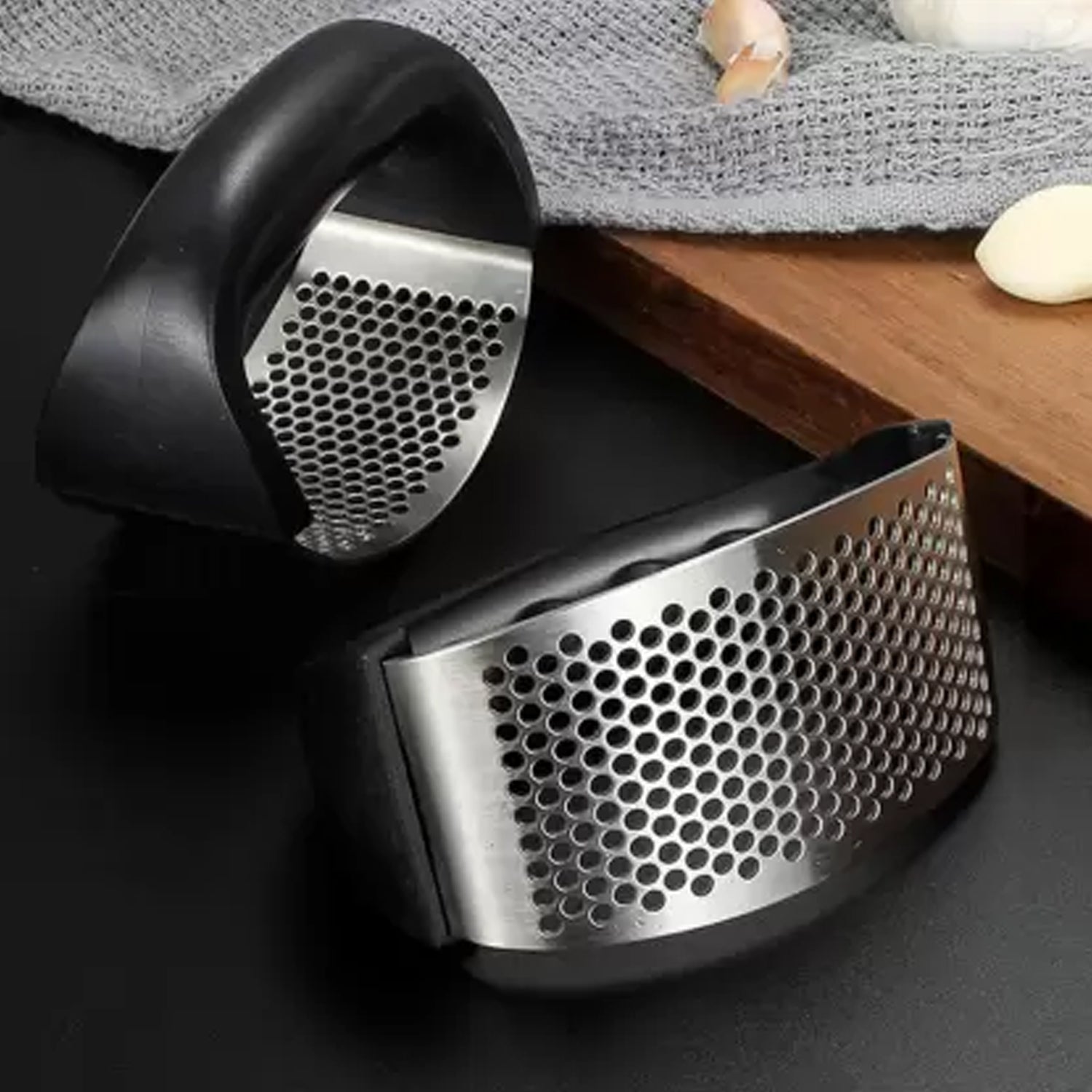 2350 Multipurpose Garlic Presser Squeeze Press Crusher Stainless Steel Kitchen Tools, Quick Handy Ginger Garlic Crusher DeoDap 2350 Multipurpose Garlic Presser Squeeze Press Crusher Stainless Steel Kitchen Tools, Quick Handy Ginger Garlic Crusher DeoDap